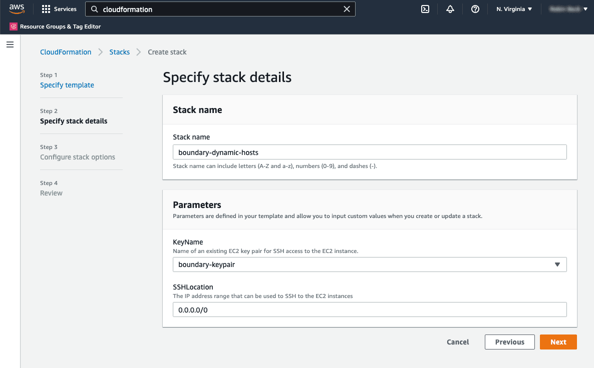 AWS Stack Details